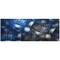 Designart - Crystal Cell Dark Blue Steel Texture - Abstract Wall Art Canvas